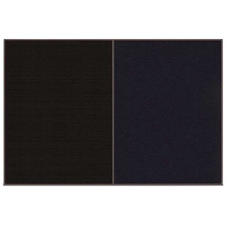 United Visual Products Enclosed Corkboard, 1 Door, 72"x48", 4" Fra UV3405-BLACK-BUFF